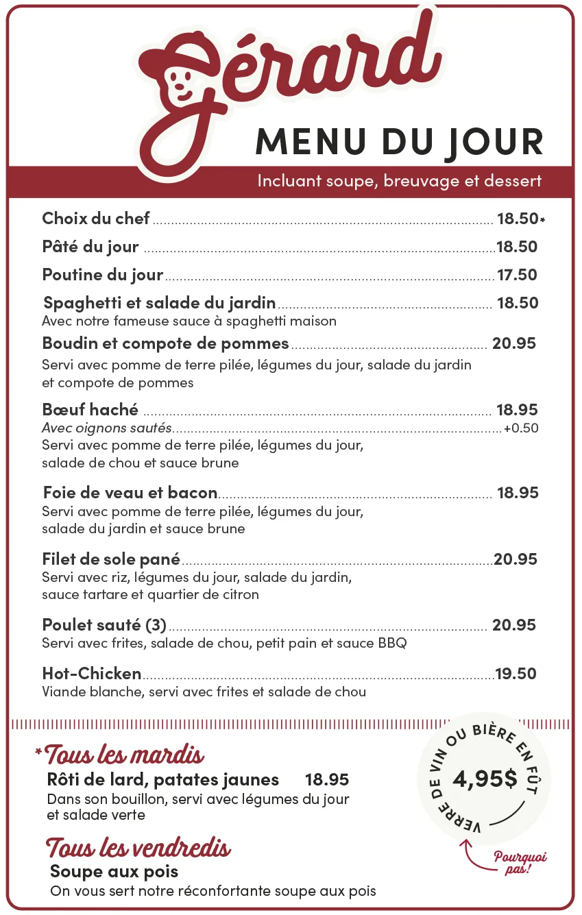 Menu page 1
